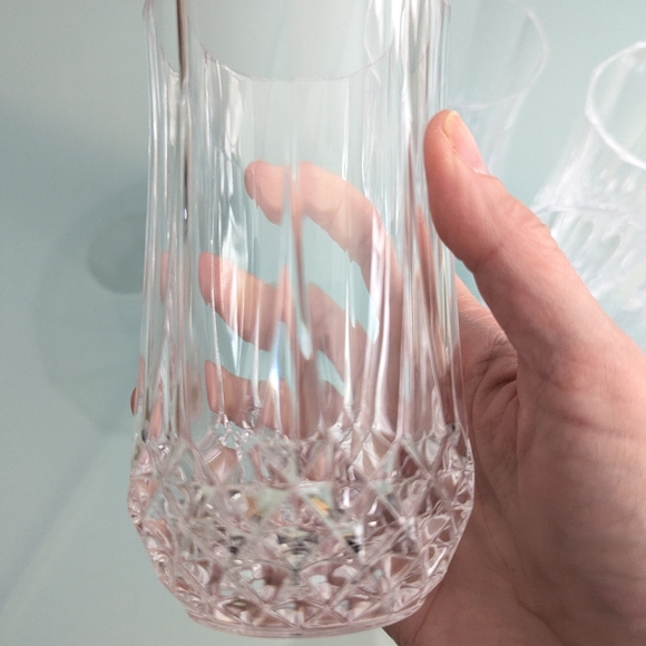 VTG 80s Longchamp Cristal D’Arques 12oz Crystal Highball Water Glasses Set of 4 - Picture 11 of 12